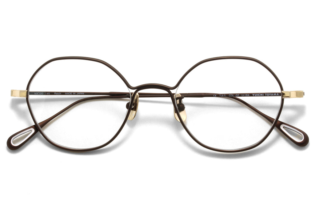 Yuichi Toyama - Reich (U-164) Eyeglasses Brown/White Gold