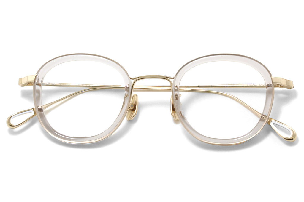 Yuichi Toyama - V. Adolph (U-158) Eyeglasses White Gold/Clear Gray