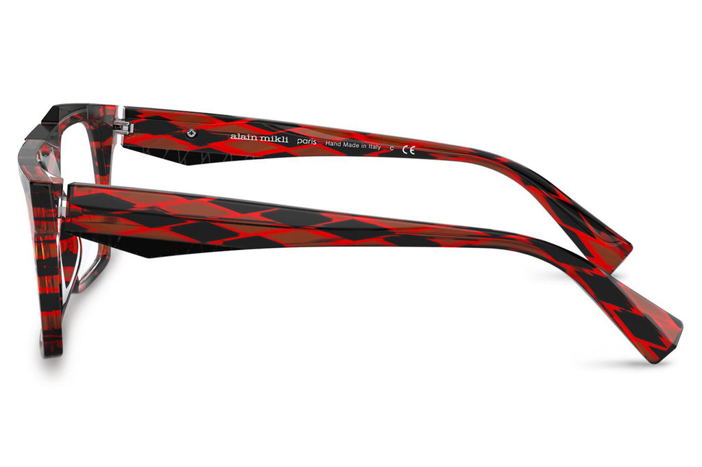 Alain Mikli - Lac (A03123) Eyeglasses Red Rhombus/Black Rhombus