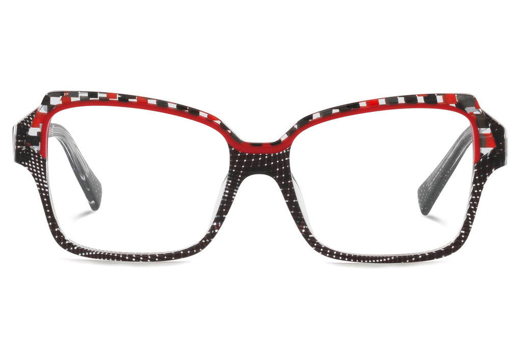 Alain Mikli - A03152 Eyeglasses Black Crystal/Red/Red Black