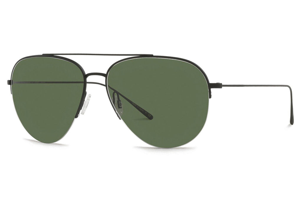 Oliver Peoples - Cleamons (OV1303ST) Sunglasses  Matte Black with Green Polar Lenses