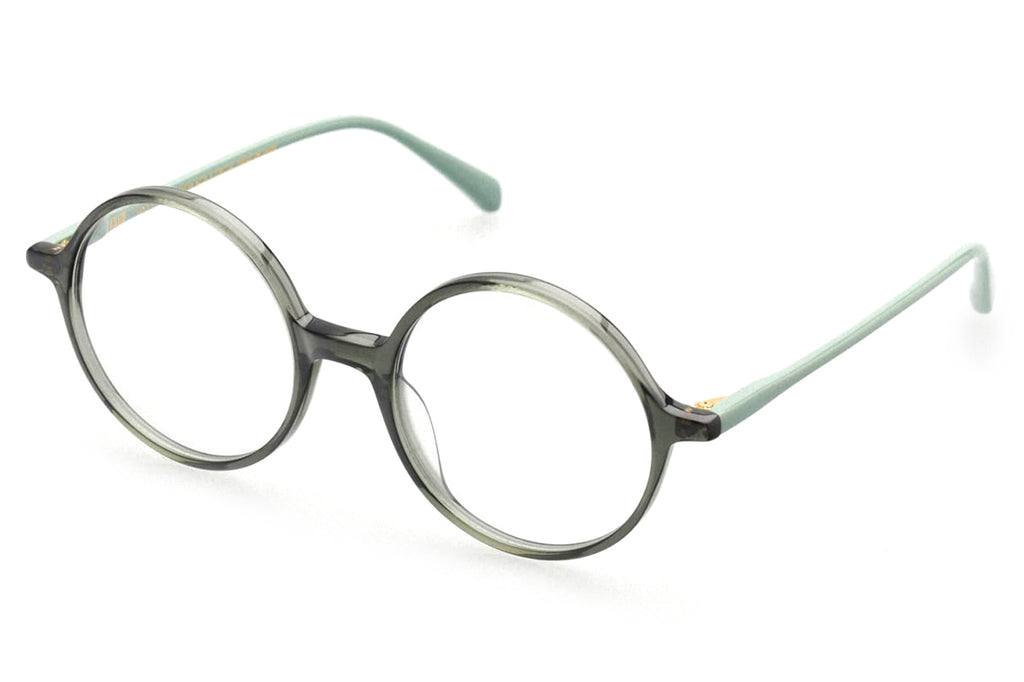 Kaleos Eyehunters - Kane Eyeglasses Transparent Opaque Green