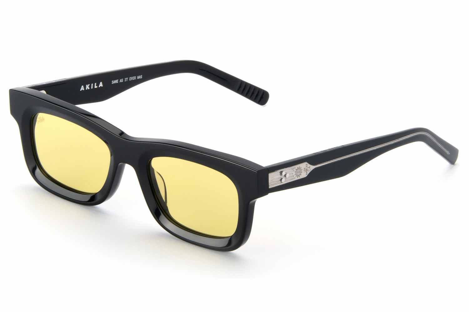 AKILA Eyewear Jubilee Sunglasses Specs Collective Black w Yellow Lenses