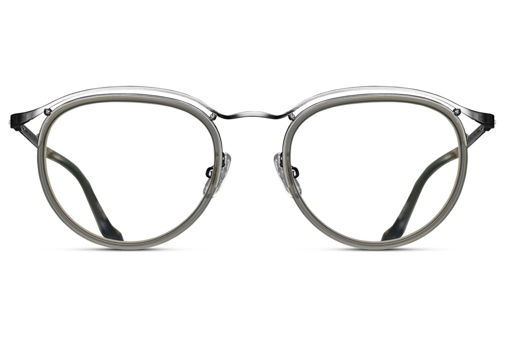 Matsuda Eyewear - M3093 Eyeglasses Brushed Silver/Matte Grey Crystal