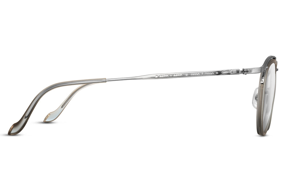 Matsuda Eyewear - M3093 Eyeglasses Brushed Silver/Matte Grey Crystal