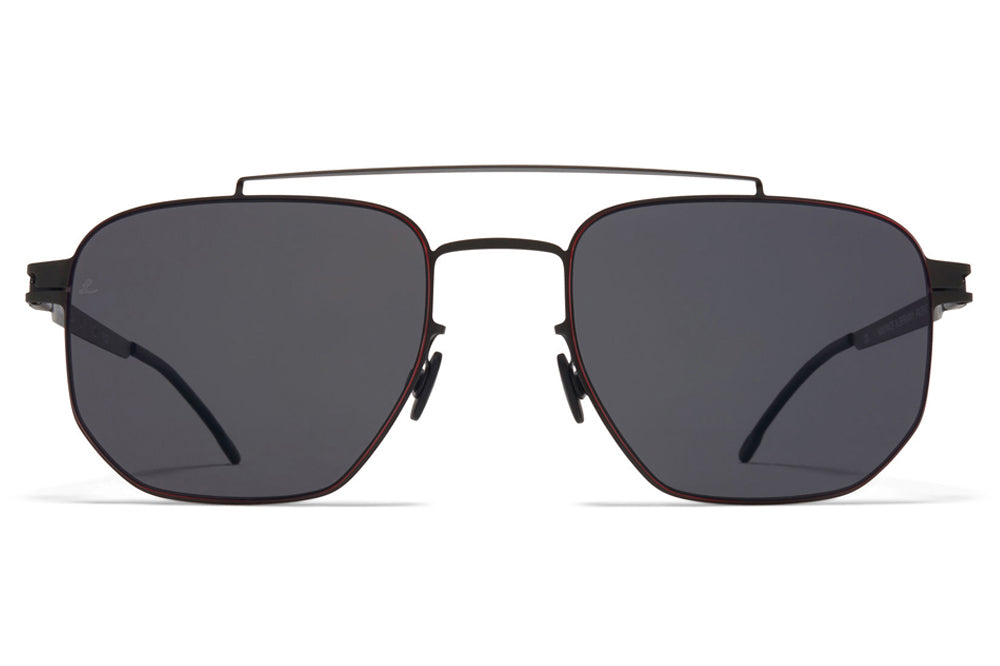 MYKITA | Leica - ML05 Sunglasses Black with Leica Black Polarized Lenses + Red Edges