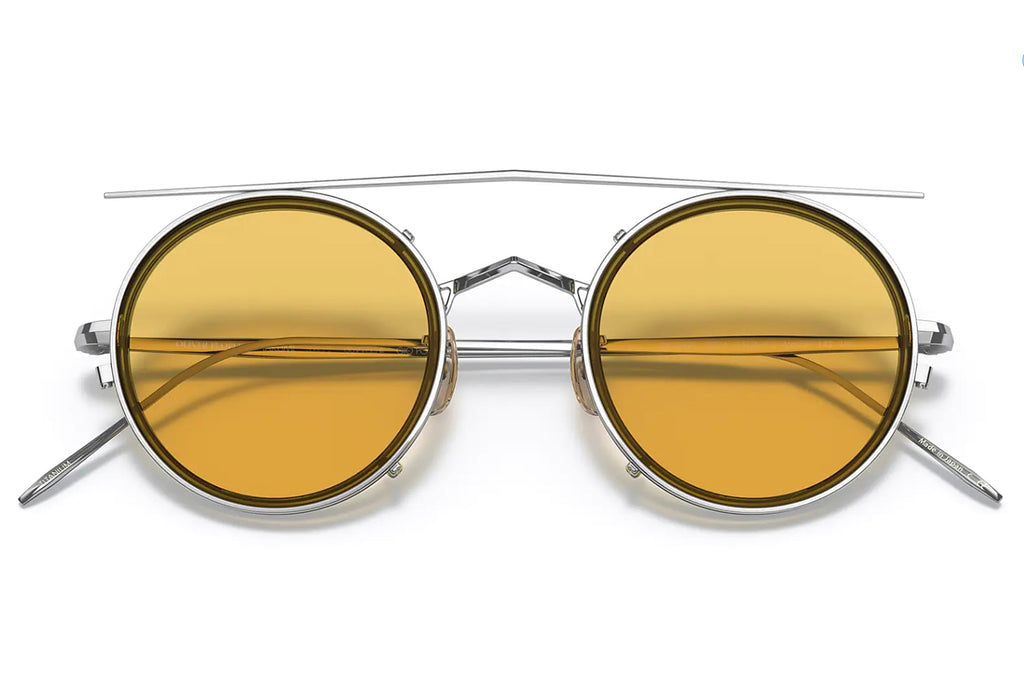 Oliver Peoples | G. Ponti-2 (OV1292T) Eyeglasses Brushed Chrome-Washed Sage with Mustard Lenses